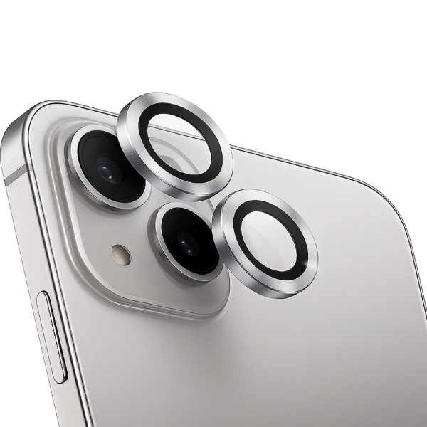 Producto - Protector de Cámara para IPhone 15 / 15 Plus - Color Plateado