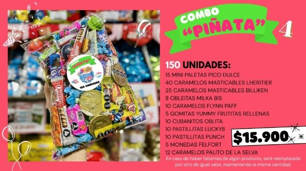 Producto - Combo PIÑATA 4 - 150 Unidades - 1