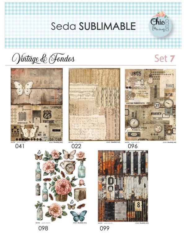 Producto - SET 7 x 5 SST - Vintage y Fondos