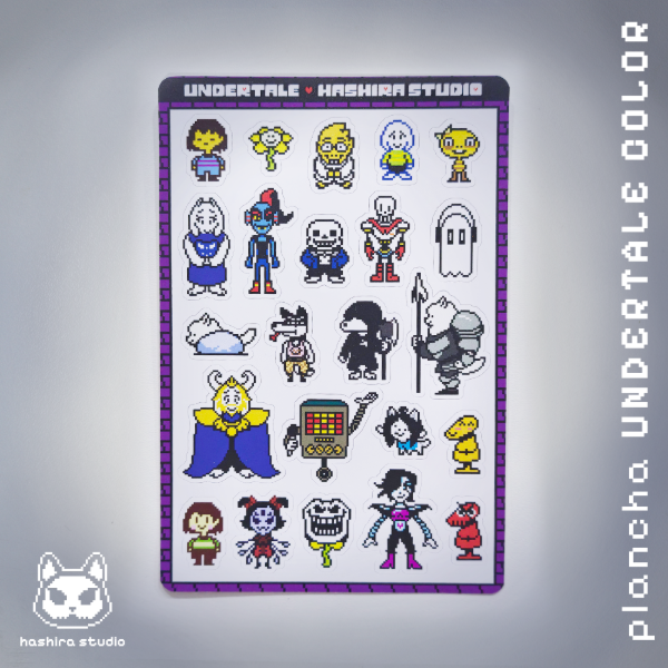 Producto - Plancha de Stickers Undertale Color