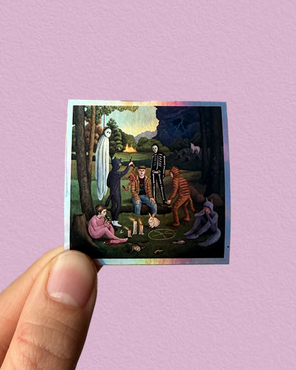 Producto - POST MORTEM ALBUM HOLO - Sticker Holografico Dillom