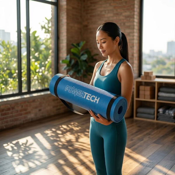 Producto - Colchoneta Powertech Mat Yoga 10 mm NBR Pilates antideslizante fitness - 4
