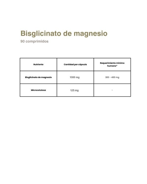 Producto - Magnesio Bisglicinato 1000 Mg /90 comprimidos - 2