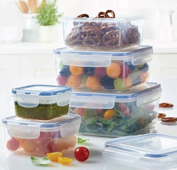 Producto - SET X5 HERMETICO COCINA TAPA PLASTICA APTOS