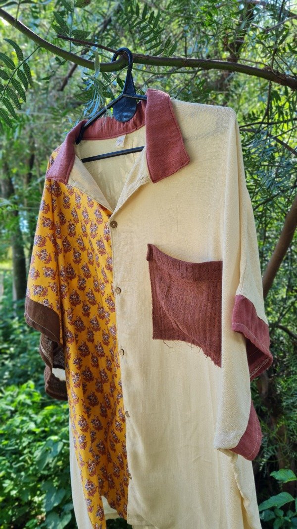 Producto - CAMISA VIBRA crudo y mostaza