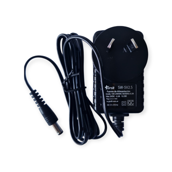 Producto - Fuente Switching Premium 5V 2.5A Dc Plug 5.5-2.1mm Gralf
