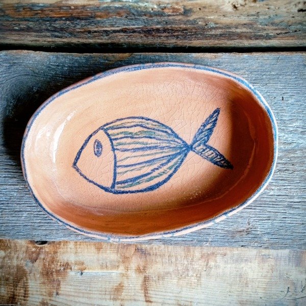 Producto - Cuenco oval de cerámica PEZ