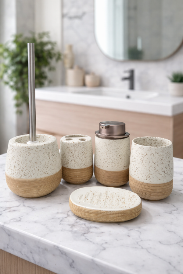 Producto - Set de baño cerámica x 5 piezas