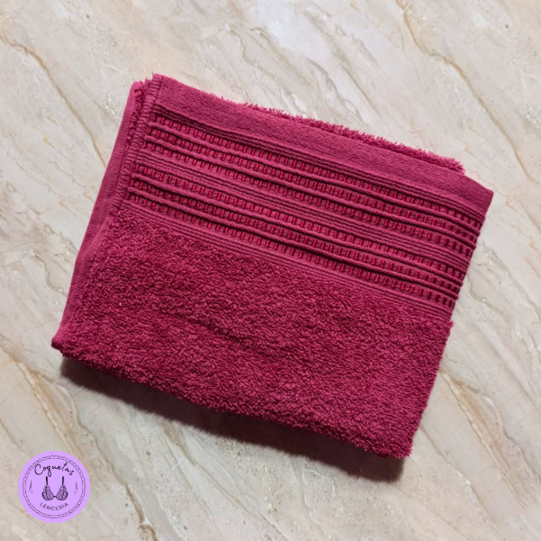 Producto - TOALLA DE MANOS LISO PALETTE (bordo/rojo) - 39