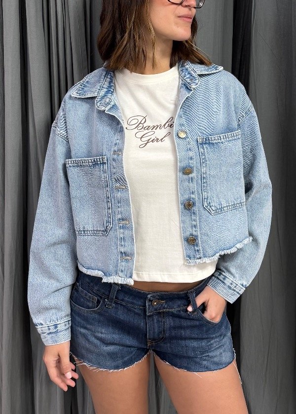 Producto - Campera Crop Emma (Celeste) - 0