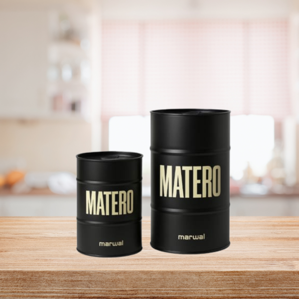 Producto - Set latas yerba y azucar MATERO negro