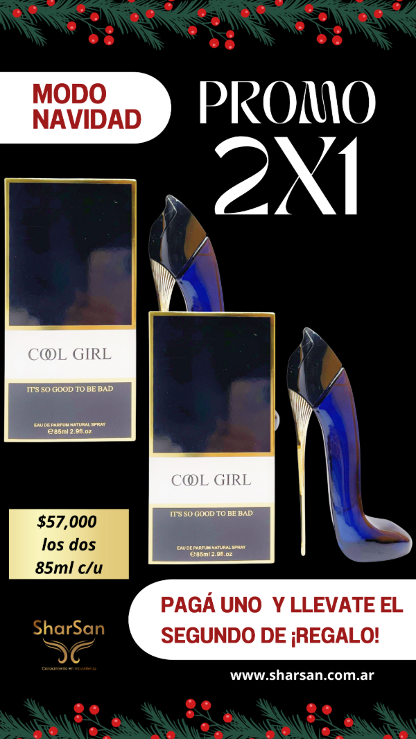 Producto - 2 X 1 PERFUME MUJER COOL GIRL NEGRO 85ML B862