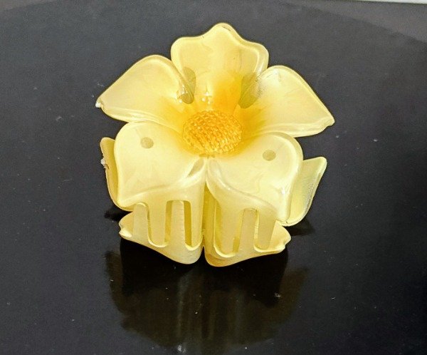 Producto - Hebilla Camelia 6 cm Amarilla