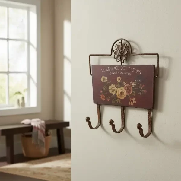 Producto - Perchero De Pared Hierro Chapa 3 Perchas (Mh988)