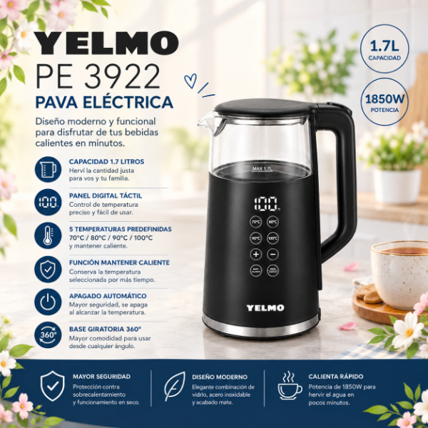 Producto - PAVA ELÉCTRICA YELMO PE-3922