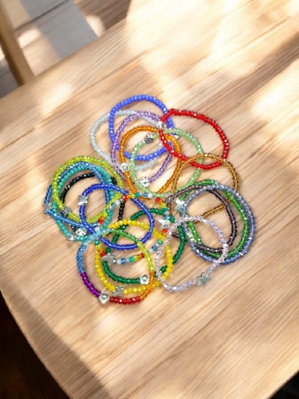 Producto - Pulsera elástica cristal 4 mm.