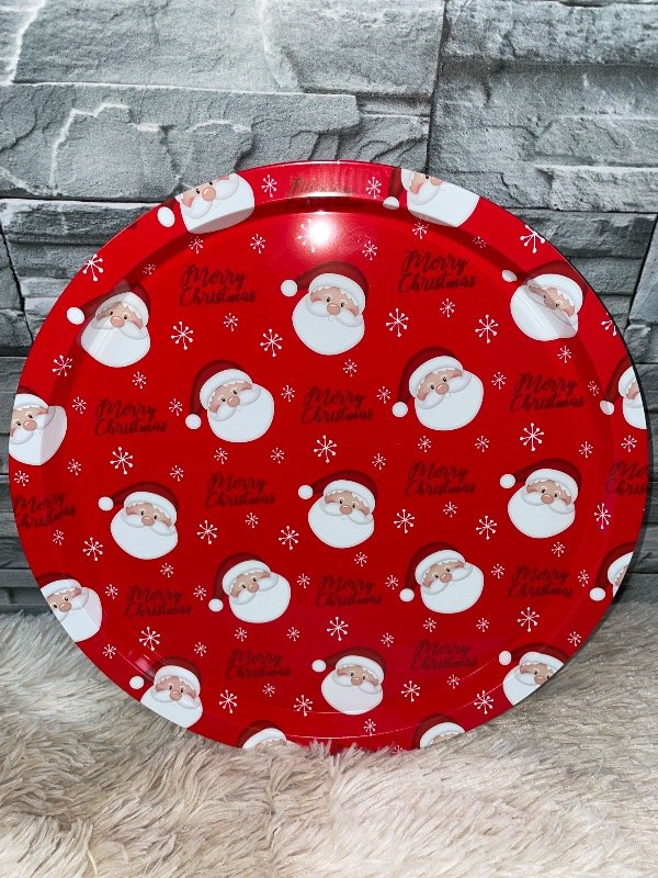 Producto - Bandejas navideñas cuadradas y redondas de metal - 3