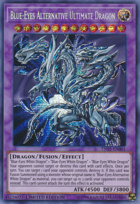 Lá Bài Yugioh TN19-EN001 - Blue-Eyes Alternative Ultimate Dragon Prismatic Secret Bảo Quản M2sccq Lite I.74648352 - Foto 2