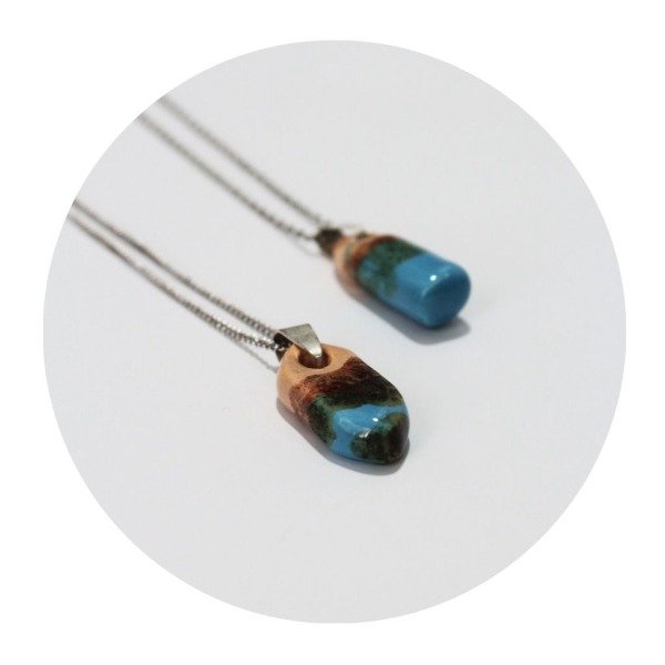 Producto - COLLARES  "DE CIELO Y TIERRA " con cadena acero