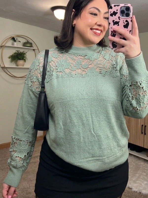 Producto - SWEATER CURVY CROCHET  MUJER BREMER