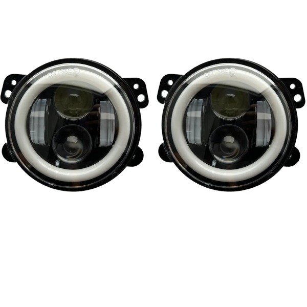 Producto - JGO FAROS AUXILIARES LED 2 INTENSIDADES + DRL GIRO Y POS 4 PULG 40W IAL-30AUXAN