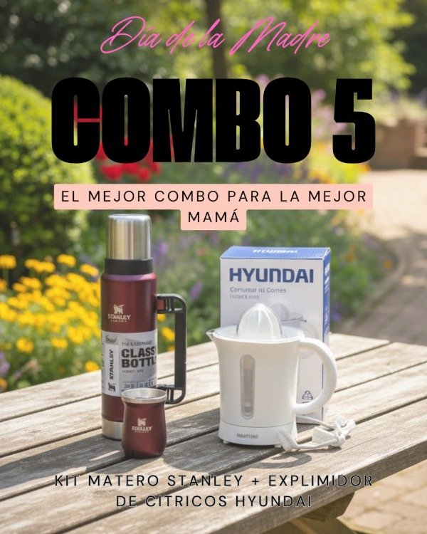 Producto - COMBO 5  TERMO STANLEY MATE SYSTEM C/MATE + EXPRIMIDOR CITRICOS HYUNDAI J8885