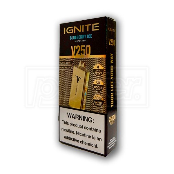 Producto - Ignite V250 Gold - Blueberry Ice (25.000 PUFFS RECARGABLE)