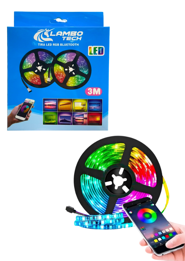 Producto - TIRA LED RGB BLUETOOTH LAMBO TECH 3M 50503B