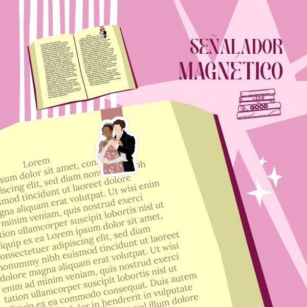 Producto - Señalador Magnético - Kate y Anthony - Bridgerton