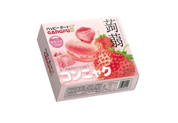 Producto - Galletitas de fruta liofilizada Konjac de 132 g Sabor frutilla