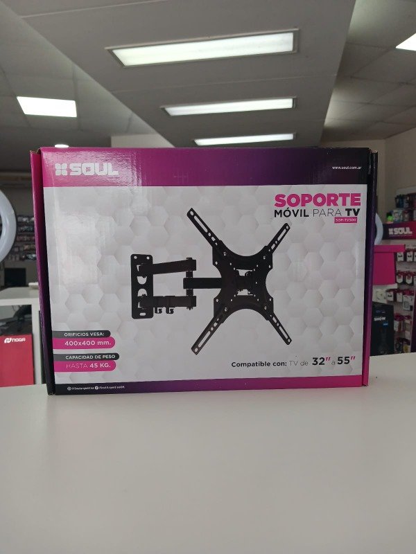 Producto - Soporte TV P/Pared Móvil 32" a 55" Vesa 400x400 Soul SOP-TV500