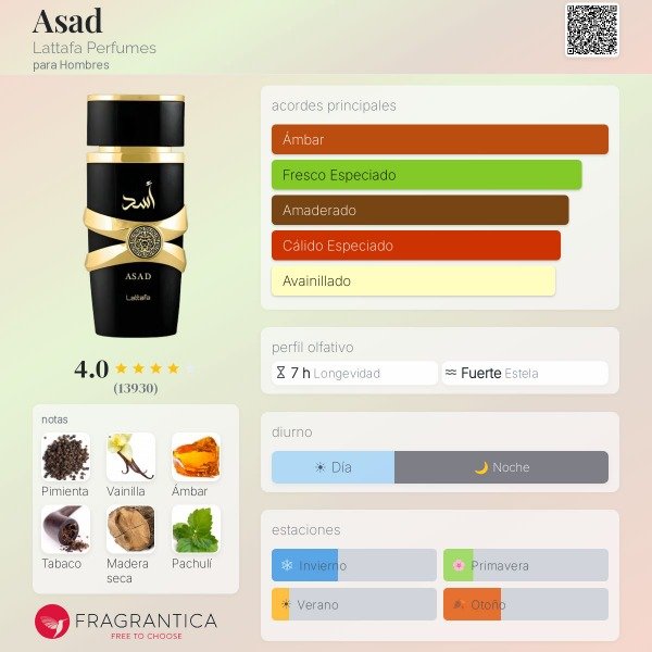 Producto - Asad Lataffa - espectador calido/amaderado - 1