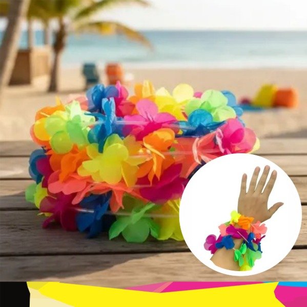 Producto - Pulsera "hawaiana" fluo multicolor
