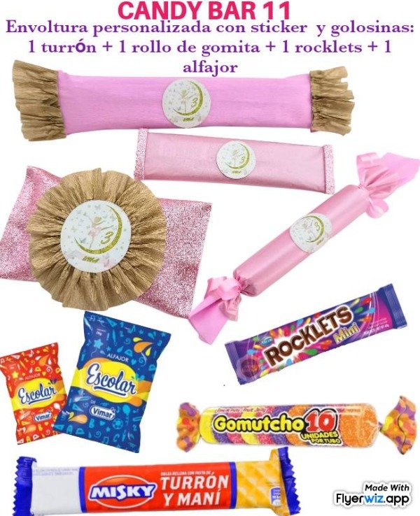 Producto - Candy bar 11 40 golosinas envueltas bailarina hada