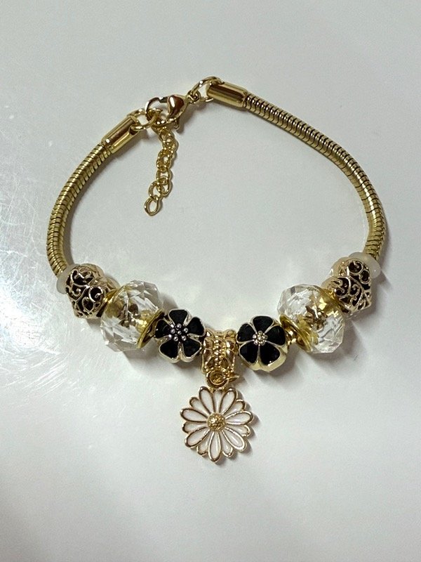 Producto - PD148 Pulsera Pandora acero dorado 17 + 3 cm
