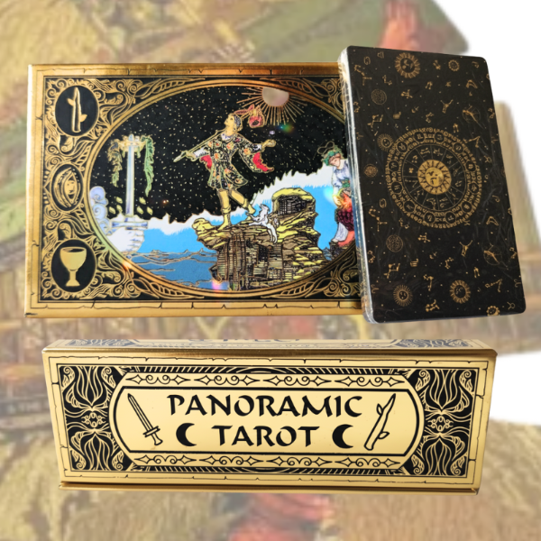 Producto - Panoramic Tarot Rider Waite Dorado Holográfico Edición Deluxe Caja Imantada