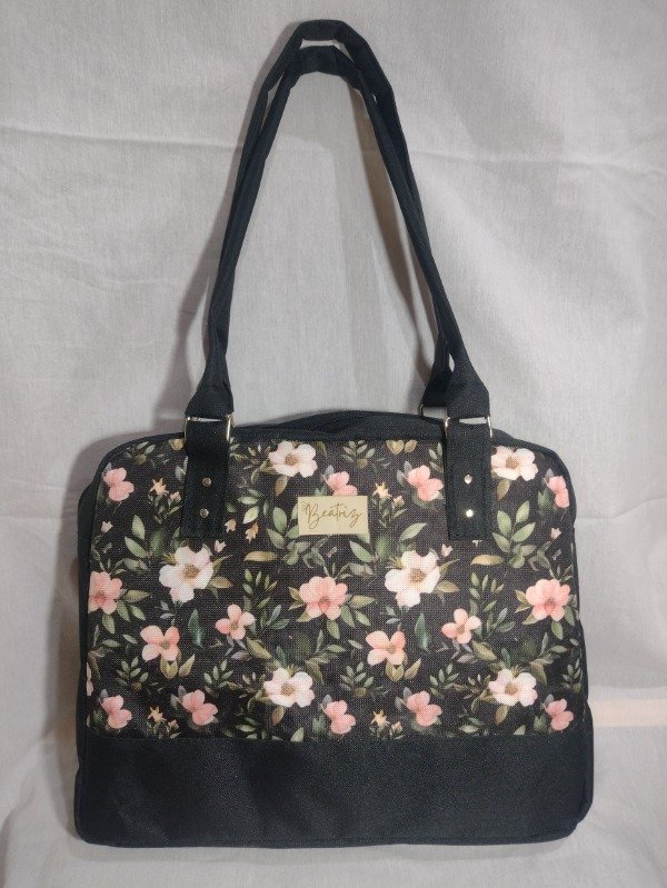 Producto - Cartera Negro floreado