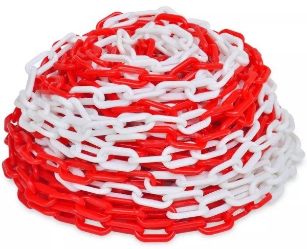 Producto - CADENA PLASTICA GRANDE 10X42X74MM ROJO Y BLANCO