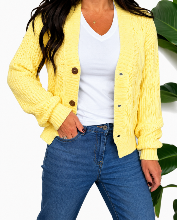 Producto - Cardigan Acrilico Amarillo