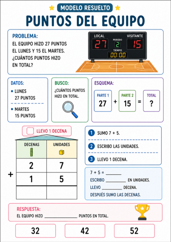 Producto - RESUELVO PROBLEMAS CON CASITAS: SUMAS Y RESTAS DE 2 Y 3 CIFRAS - 15