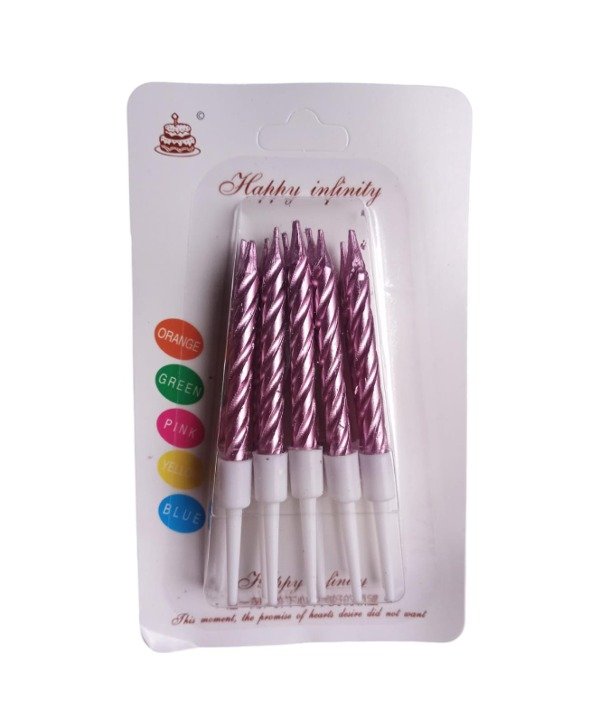 Producto - Vela Torneada Mini x10u. (5.5cm) Rosado