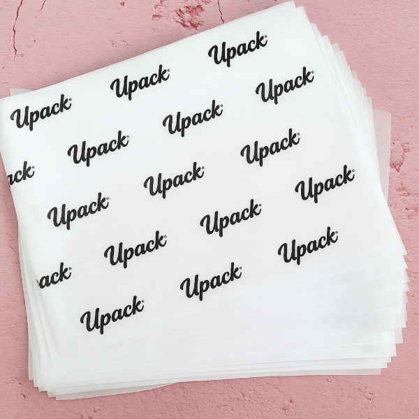 Producto - Papel Seda 35x50 cm Logo personalizado x100 u COLOR NEGRO