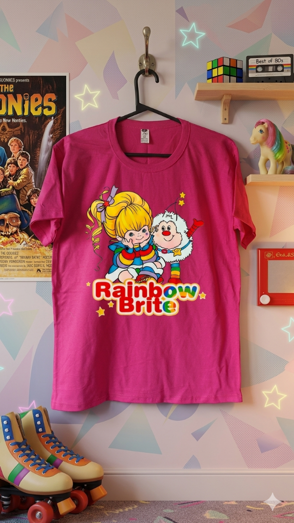 Producto - Remera Algodon Rainbow y Twinkle Fucsia