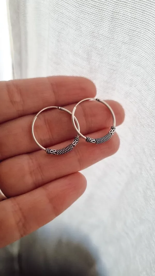Producto - Argollitas bali 2cm plata 925
