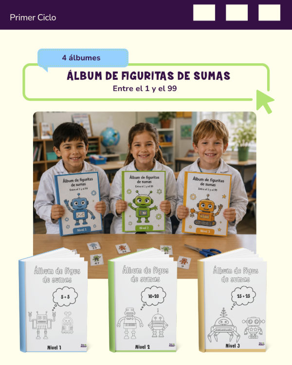 Producto - ÁLBUM DE FIGUS DE SUMAS ENTRE EL 1 Y EL 99