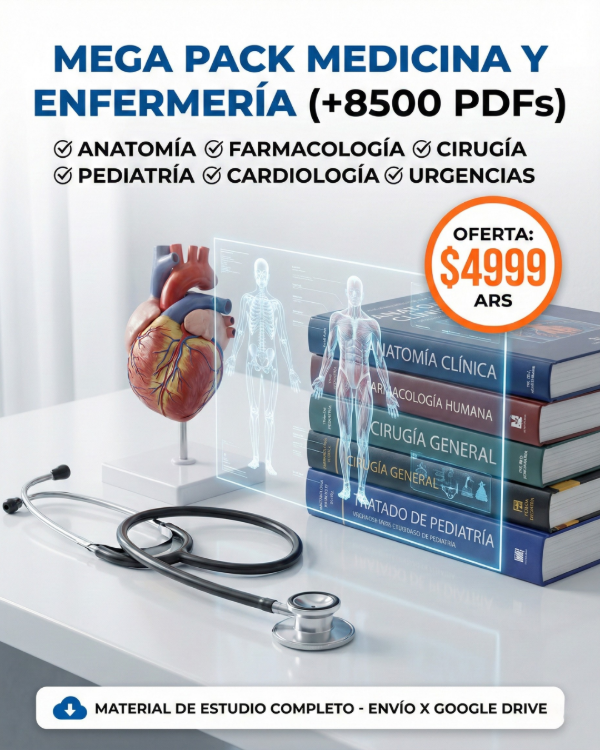 Producto - N7: MEGA-PACK +8500 PDFs Y MATERIAL DE ESTUDIO PARA MEDICINA Y ENFERMERÍA!
