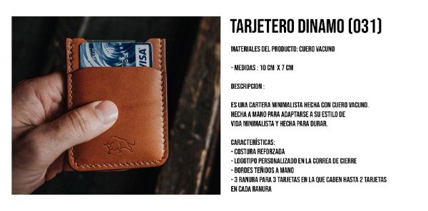 Producto - Tarjetero de cuero Dynamo - 1