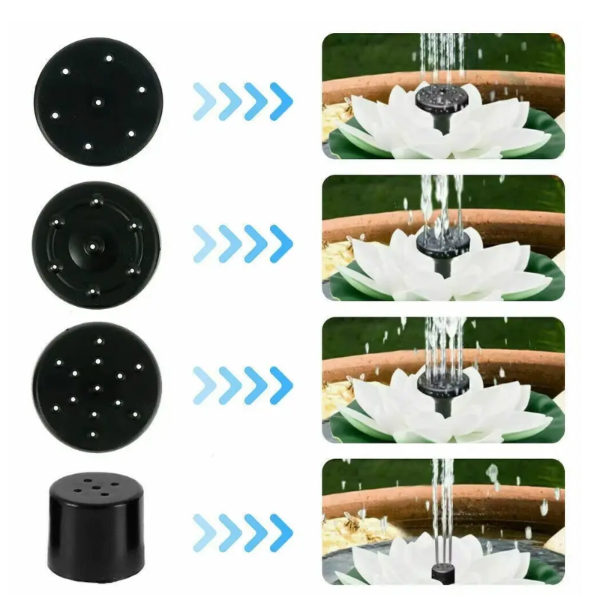 Producto - Fuente De Agua Bomba Solar Flotante Con Flor Loto Exterior - 1
