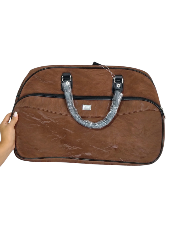 Producto - Bolso grande de ecocuero gamuzado marrón