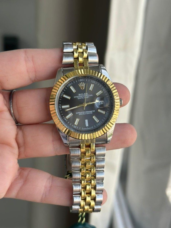 Producto - Reloj Generico Rolex Date Just Combinado Black Masculino